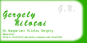 gergely milotai business card
